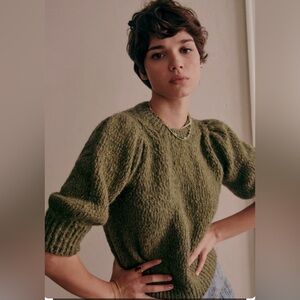 NWOT Sézane puff short sleeve sweater